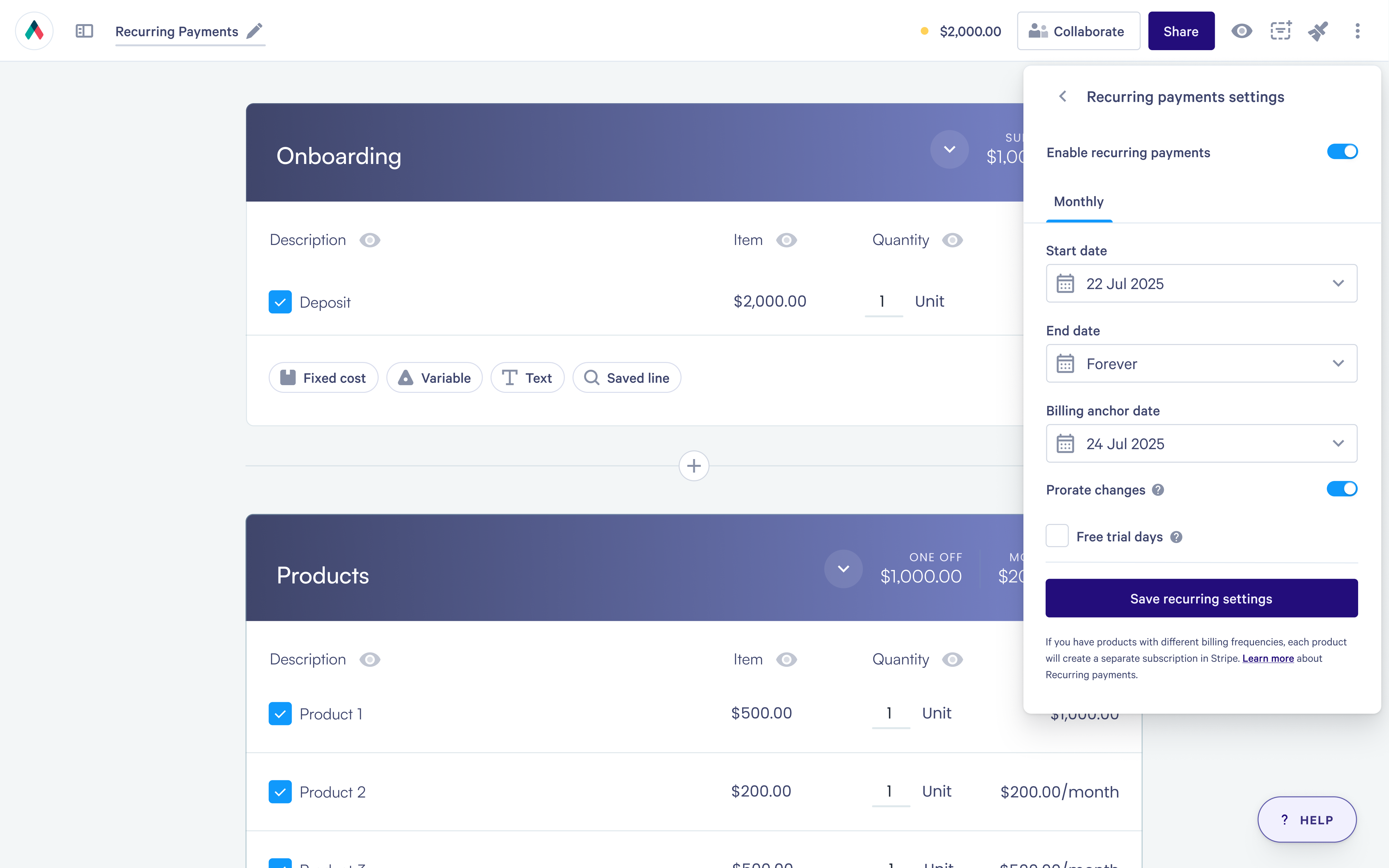 Payments