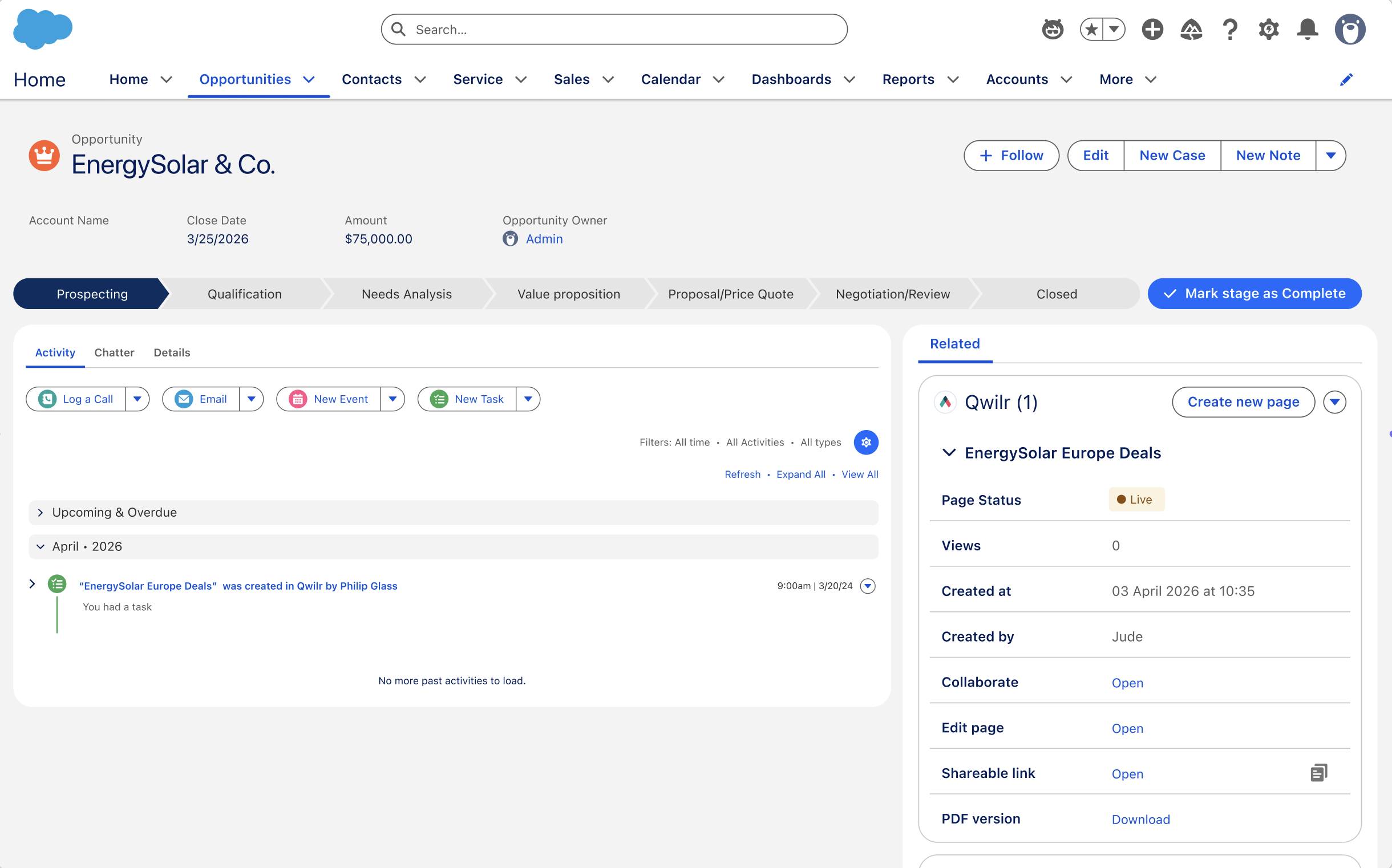 Salesforce integration
